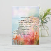 Bestemming Bruiloft Italië Cinque Terre Waterverf Kaart (Staand voorkant)