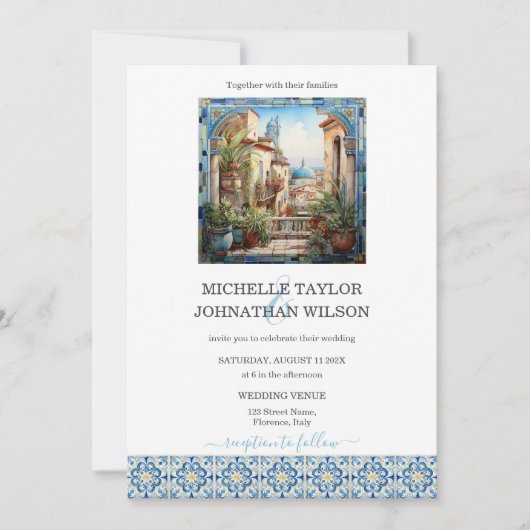 Bestemming Bruiloft Italië Toscane Florence Kaart (Voorkant)
