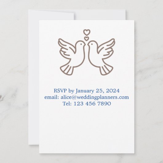 Bestemming Bruiloft - Lissabon, Portugal Kaart (Achterkant)