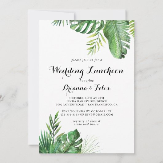 Bestemming Bruiloft Luncheon Vrijgezellenfeest Kaart (Voorkant)