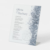 Bestemming Bruiloft Menu Pedestal Sign Reclamebord Met Voetstuk (Voorkant)