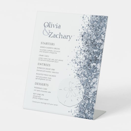 Bestemming Bruiloft Menu Pedestal Sign Reclamebord Met Voetstuk (Voorkant)