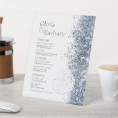 Bestemming Bruiloft Menu Pedestal Sign Reclamebord Met Voetstuk (Insitu)