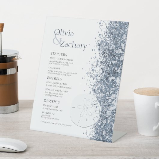 Bestemming Bruiloft Menu Pedestal Sign Reclamebord Met Voetstuk (Insitu)