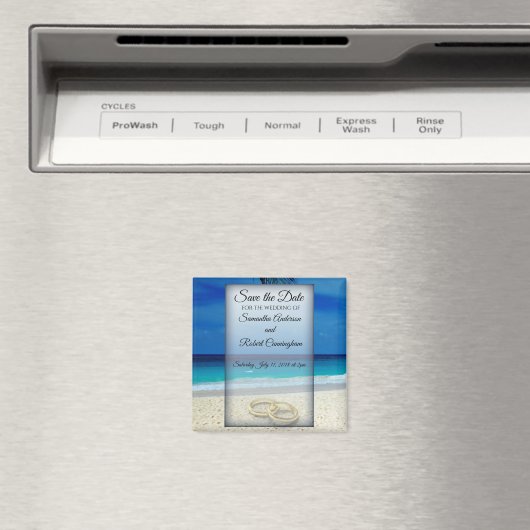 Bestemming Bruiloft met Ringen Opslaan De Datum - Magneet (Insitu (Vaatwasser))