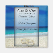 Bestemming Bruiloft met Ringen Opslaan De Datum - Magneet (Voorkant)