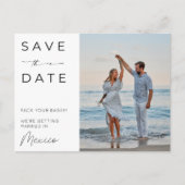Bestemming bruiloft Mexico Save the Date Briefkaart (Voorkant)
