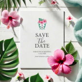 Bestemming Bruiloft Monogram Opslaan van de datum Save The Date