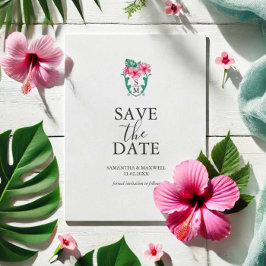 Bestemming Bruiloft Monogram Opslaan van de datum Save The Date