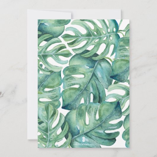 Bestemming Bruiloft Monogram Opslaan van de datum Save The Date (Achterkant)