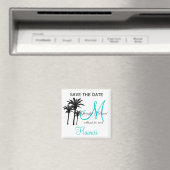 Bestemming Bruiloft Monogram Save the Date Magnete Magneet (Insitu (Vaatwasser))