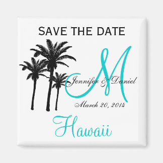 Bestemming Bruiloft Monogram Save the Date Magnete Magneet