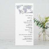 Bestemming bruiloft Navy Blue bruiloft programma K (Staand voorkant)