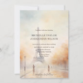 Bestemming Bruiloft Parijs Eiffeltoren Frankrijk Kaart (Voorkant)