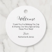 Bestemming Bruiloft Party voor hotelgasten Welkom Bedankjes Labels (Voorkant)