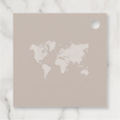 Bestemming Bruiloft Paspoort Kompas Bruiloft Favor Bedankjes Labels (Achterkant)