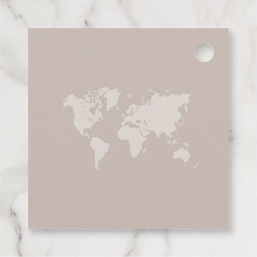 Bestemming Bruiloft Paspoort Kompas Bruiloft Favor Bedankjes Labels (Achterkant)