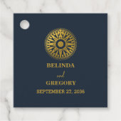 Bestemming Bruiloft Paspoort Kompas Bruiloft Favor Bedankjes Labels (Voorkant)