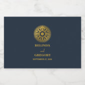 Bestemming Bruiloft Paspoort Kompas Bruiloft Favor Likeurfles Etiket (Enkel label)