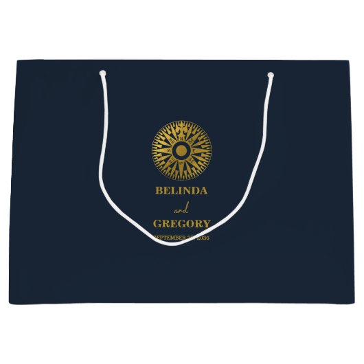 Bestemming Bruiloft Paspoort Kompas Bruiloft Groot Cadeauzakje (Voorkant)