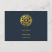 Bestemming Bruiloft Paspoort Kompas Bruiloft Informatiekaartje (Voorkant)