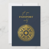 Bestemming Bruiloft Paspoort Kompas Bruiloft Kaart (Voorkant)