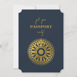 Bestemming Bruiloft Paspoort Kompas Bruiloft Kaart