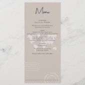 Bestemming Bruiloft Paspoort Kompas Bruiloft Menu (Achterkant)