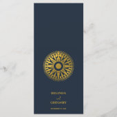 Bestemming Bruiloft Paspoort Kompas Bruiloft Menu (Voorkant)