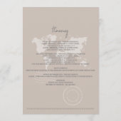 Bestemming Bruiloft Paspoort Kompas Route Programmakaart (Achterkant)