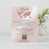 Bestemming Bruiloft Paspoort Wereldkaart Details Kaart (Staand voorkant)