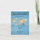 Bestemming Bruiloft Paspoort Wereldkaart Dominicaa (Voorkant)