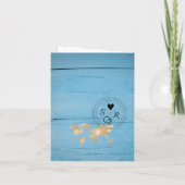 Bestemming Bruiloft Paspoort Wereldkaart Dominicaa (Achterkant)