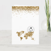 Bestemming Bruiloft Paspoort Wereldkaart Glitter (Achterkant)