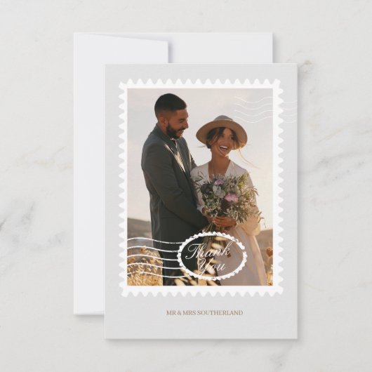 Bestemming Bruiloft Reizen Thema Foto Dank u Bedankkaart (Voorkant)