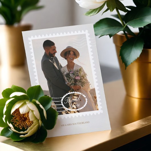 Bestemming Bruiloft Reizen Thema Foto Dank u Bedankkaart