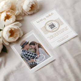 Bestemming Bruiloft Reizen Thema QR Code Foto Informatiekaartje