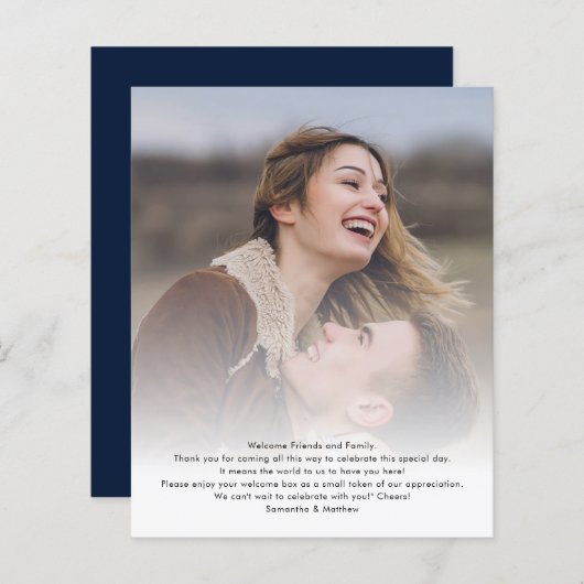 Bestemming Bruiloft Route Fotoprogramma Kaart (Voorkant / Achterkant)