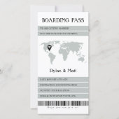 Bestemming Bruiloft Sage Elektronische instapkaart Save The Date (Voorkant)