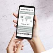 Bestemming Bruiloft Sage Elektronische instapkaart Save The Date