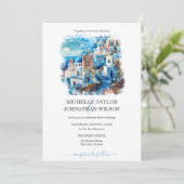 Bestemming Bruiloft Santorini Griekenland Grieks e Kaart (Staand voorkant)