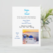 Bestemming Bruiloft - Santorini, Griekenland Uitno Kaart (Staand voorkant)