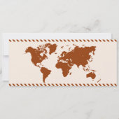 Bestemming Bruiloft Sinaasappel Boarding Pass QR-c Kaart (Achterkant)