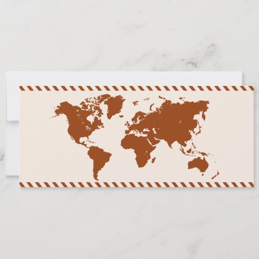 Bestemming Bruiloft Sinaasappel Boarding Pass QR-c Kaart (Achterkant)