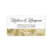 Bestemming Bruiloft, Strand Bruiloft, Gouden folie Etiket (Voorkant)