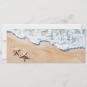 Bestemming Bruiloft Strand Tropisch Eiland Zeester Kaart (Achterkant)