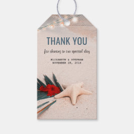 Bestemming Bruiloft Tropisch Strand Cadeaulabel