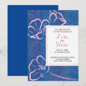 Bestemming Bruiloft Tropische thema uitnodiging (Voorkant / Achterkant)