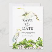 Bestemming Bruiloft Tropische Vogel Bewaar De Datu Save The Date (Voorkant)