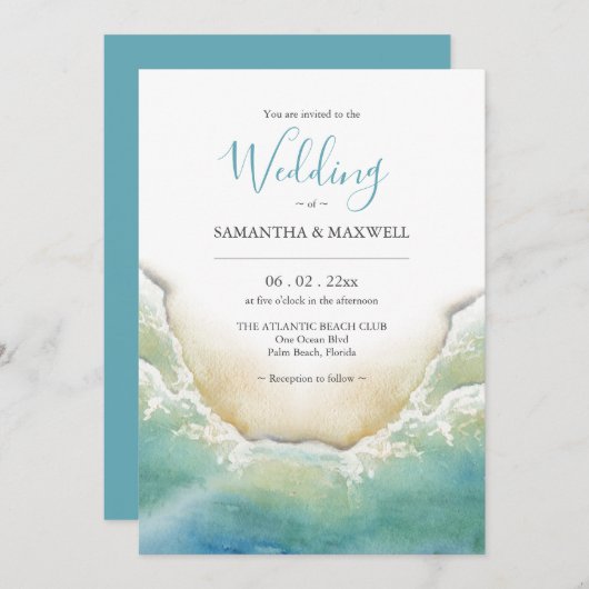 Bestemming Bruiloft Uitnodigingen QR code (Voorkant / Achterkant)